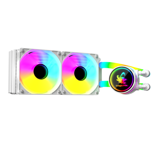 LP Gaming Rainbow Watercooler White 240mm 350W TDP