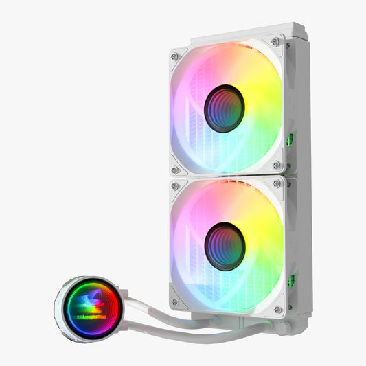 LP Gaming RGB Watercooler White 240mm