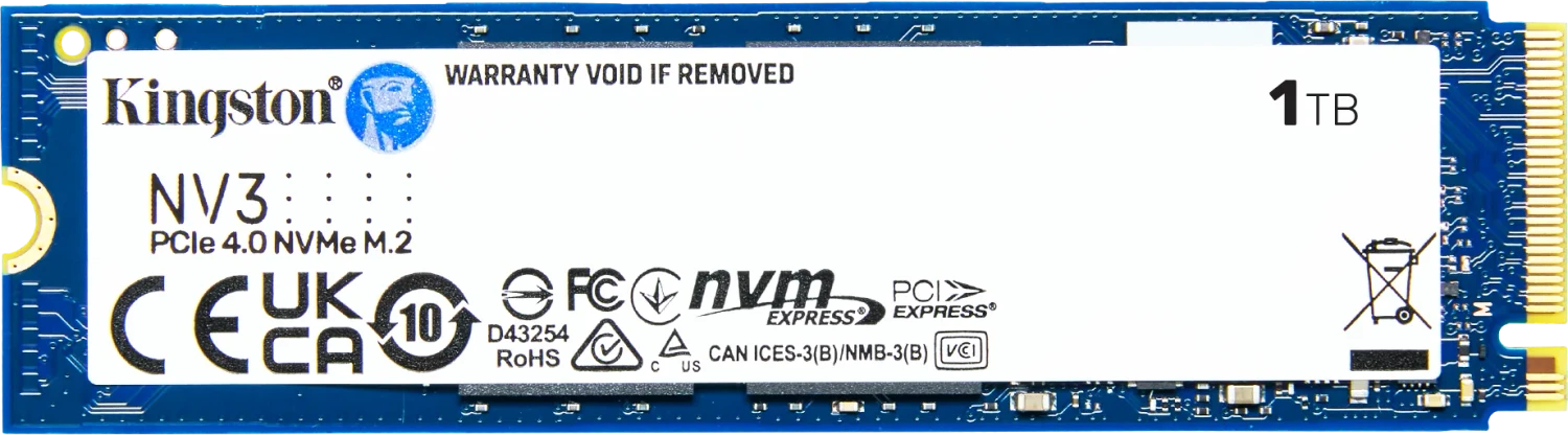 Kingston NV3 NVMe PCIe 4.0 SSD 1TB, PCIe 4.0 x4