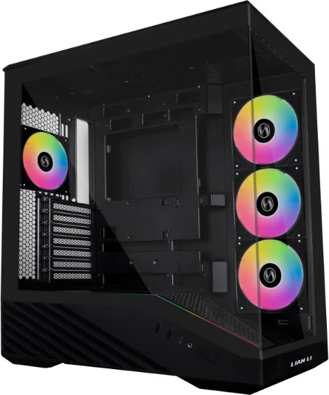 Lian Li Vector V100, schwarz, inkl. Lüfter, Glasfenster