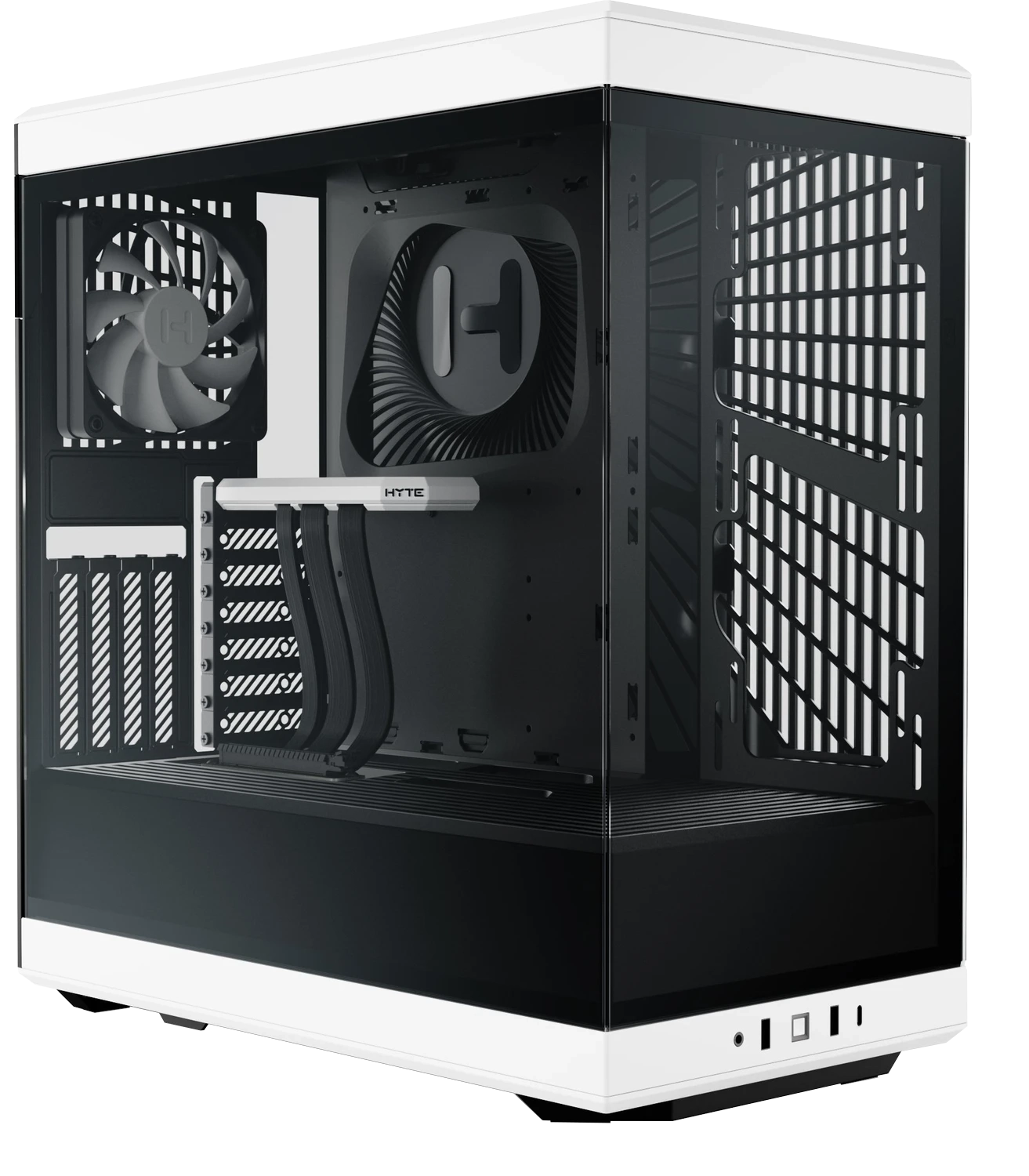 Hyte Y40, weiß/schwarz, Glasfenster